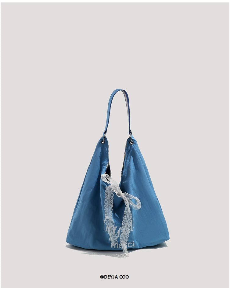 Double Sided Striped Canvas Tote Bag