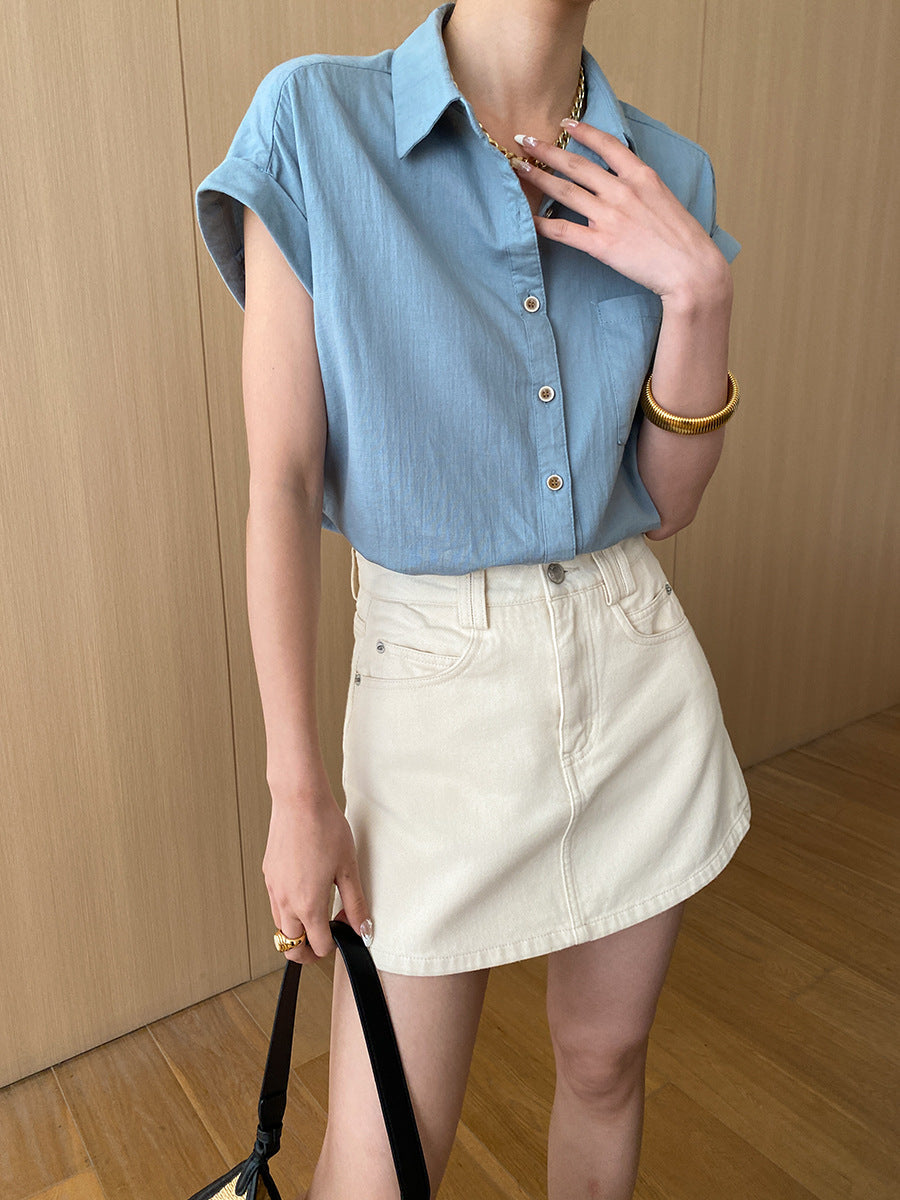 Women Thin & Light Textured Cotton Shirt