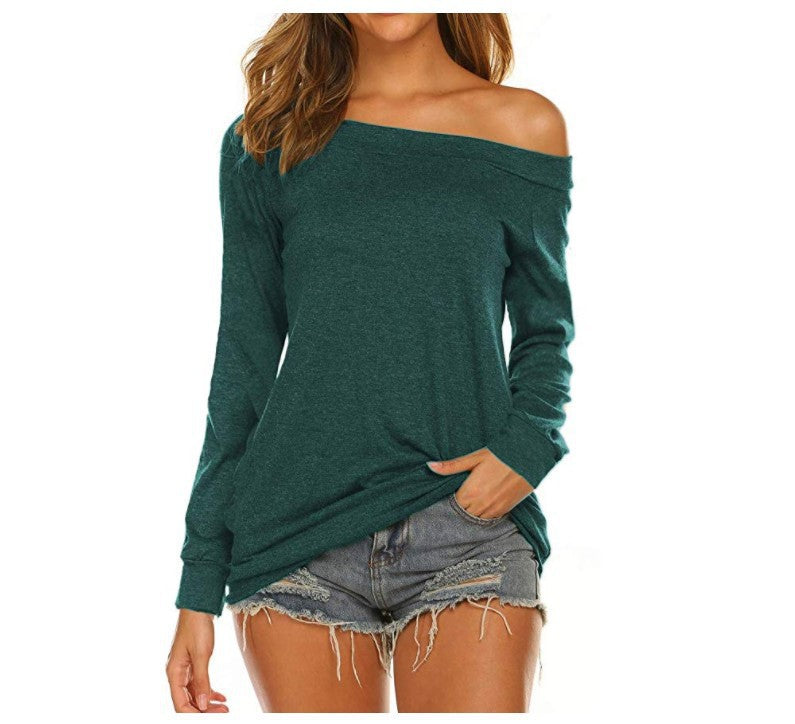 Women's Off-Shoulder Long Sleeve T-Shirt