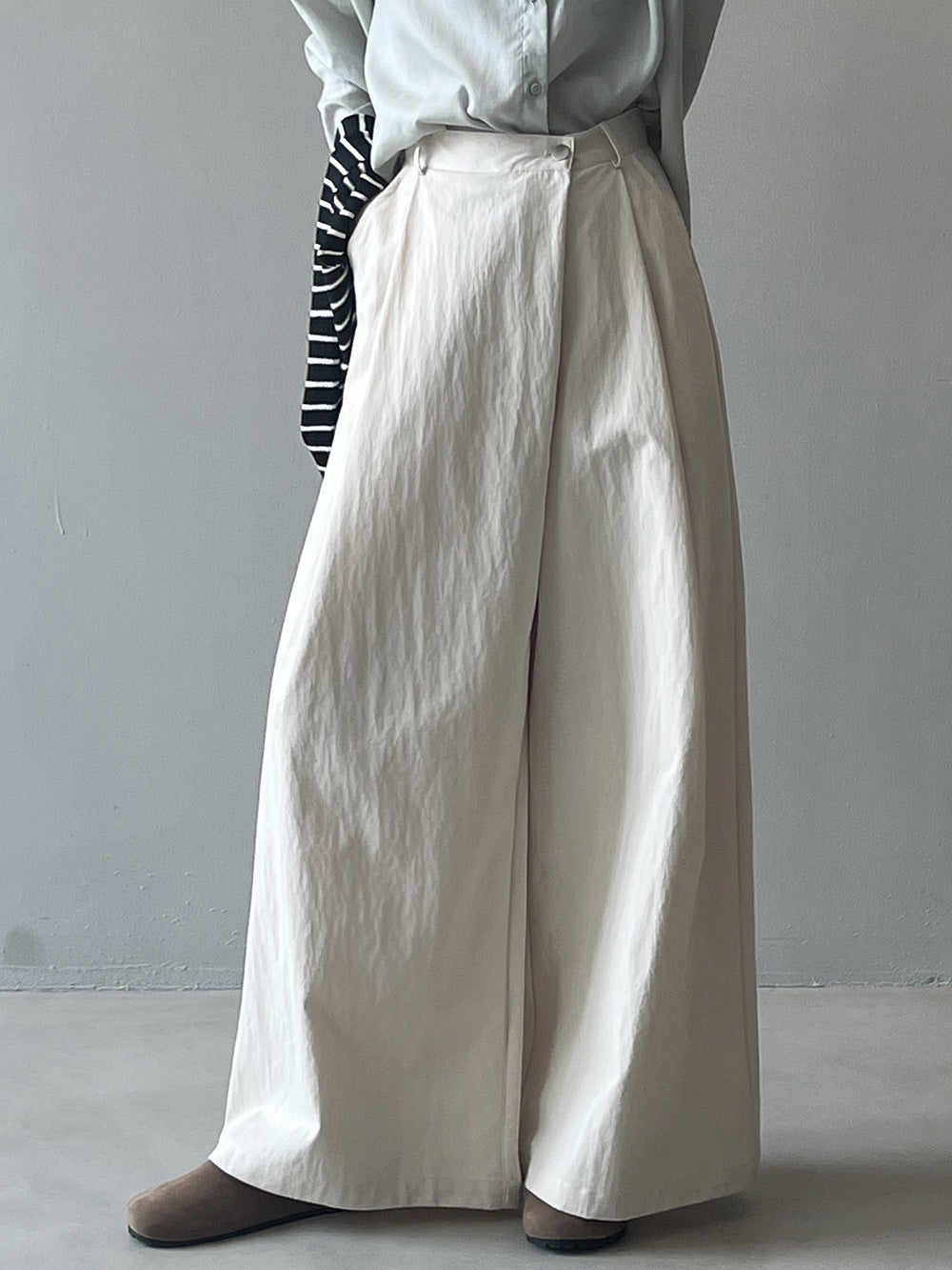 Women's Asymmetric Hem Wide-Leg Pants