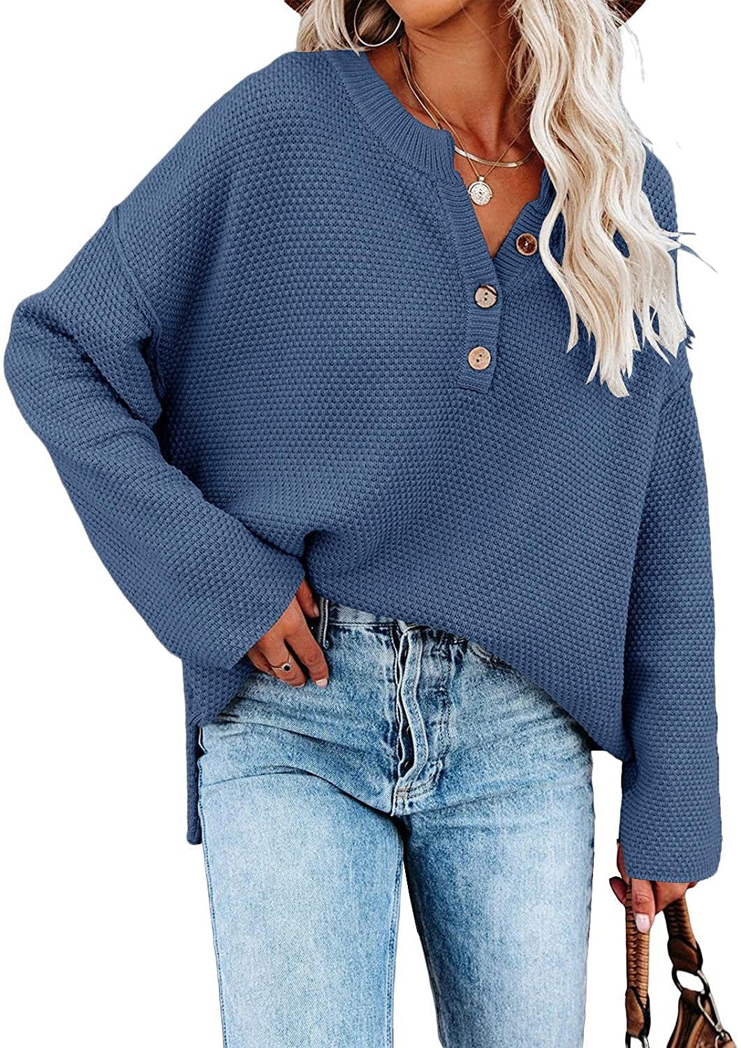Rodney Cotton Henley Sweater - Camel