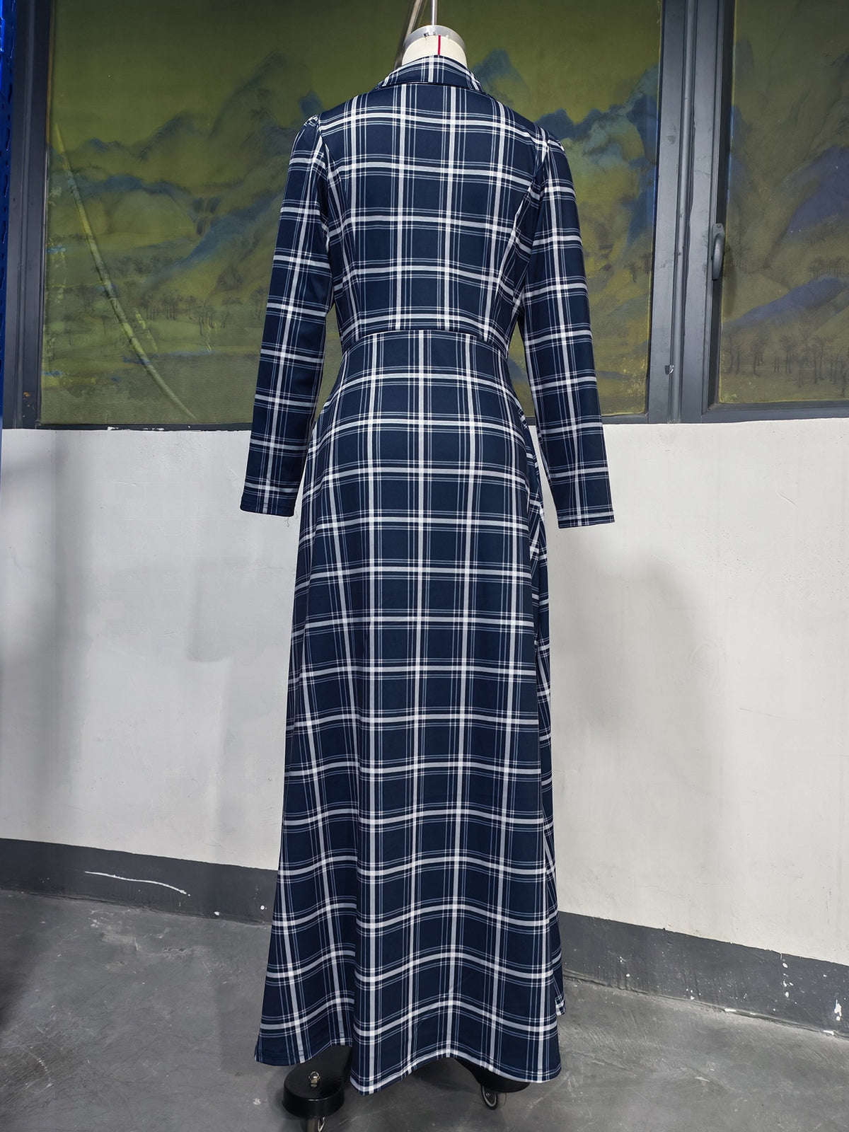 Women's Autumn & Winter Elegant French Plaid Button-Front Blazer Dress