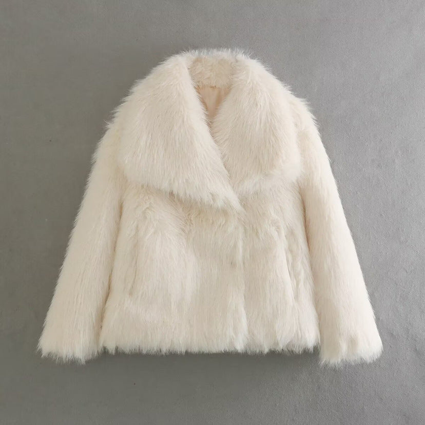 Women Faux Fur Short Overcoats