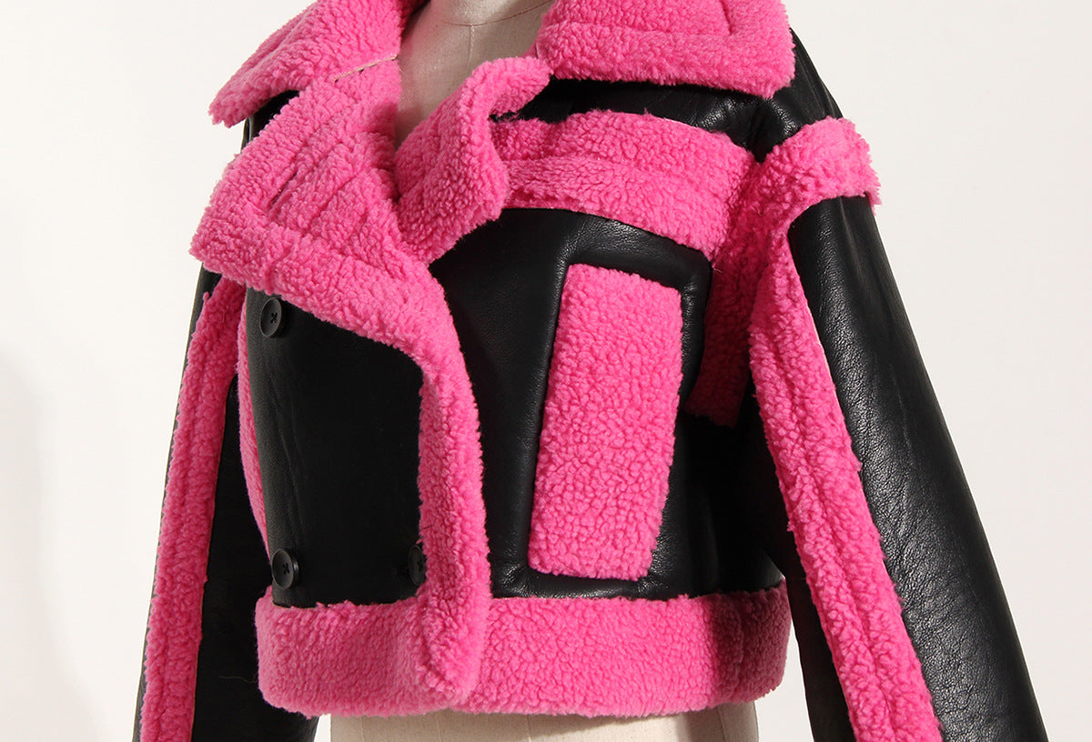 Designed Motorcycle Artificial Fur Jackets