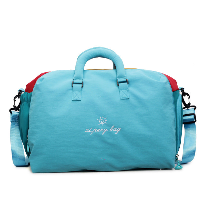 Oxford Color-Block Travel Tote