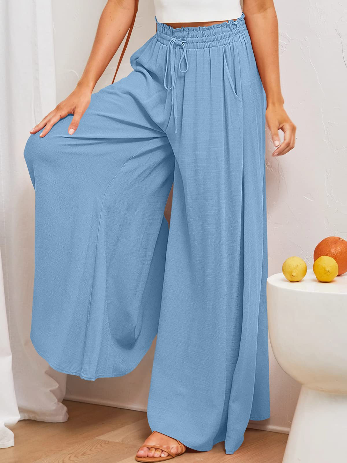 Women's High-Waisted Wide-Leg Palazzo Pants