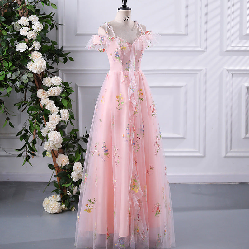 Fairly Off The Shoulder Tulle Bridesmaid Dresses