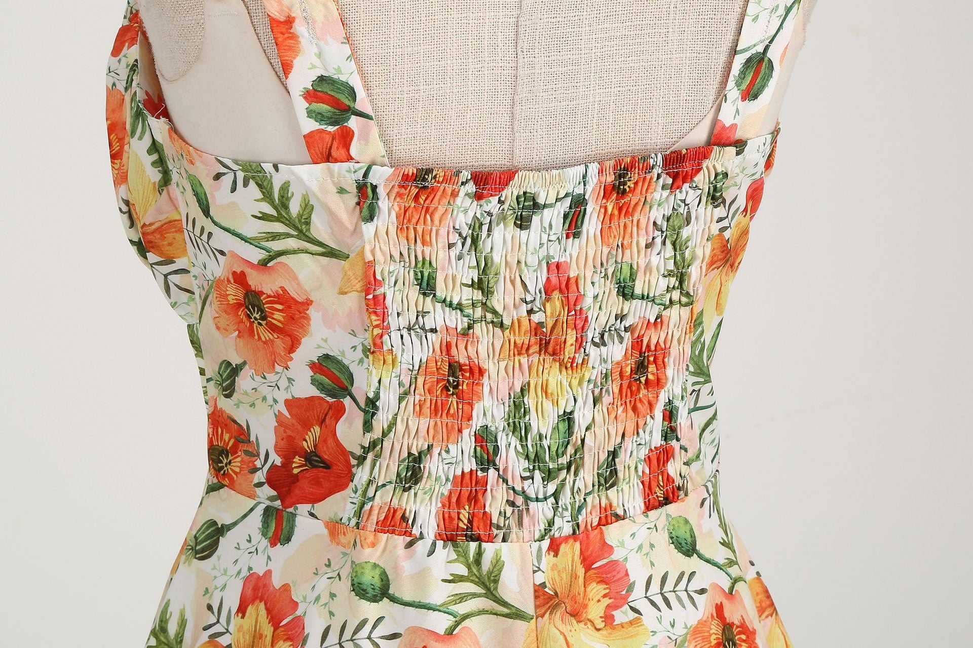 Summer Floral Sundress for Women - Slim Fit Strappy Dress with Cute Print