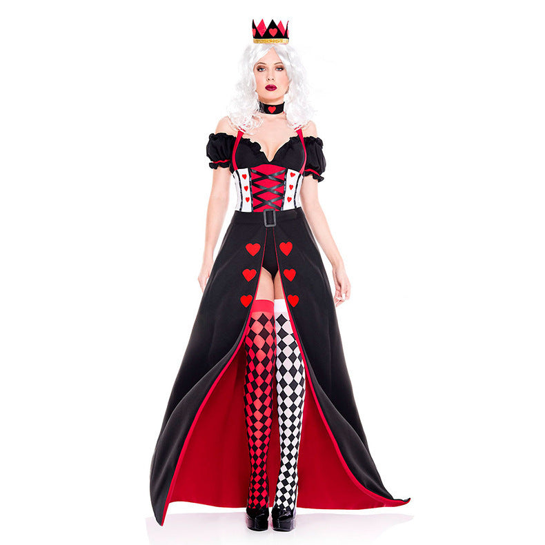 Halloween Costume: Red Queen Heart Princess Alice in Wonderland Dress