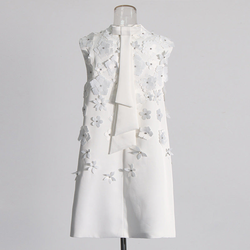 Designed Women's Short Sleeveless A-Line Dress