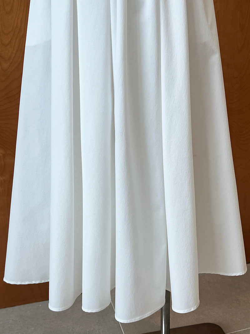 Elegant Pink Midi Skirt – Flowy A-Line Pleated Skirt with High Waist