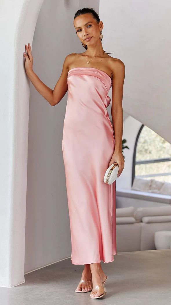 Elegant Satin Bandage Backless Tube Dress with Floral Print