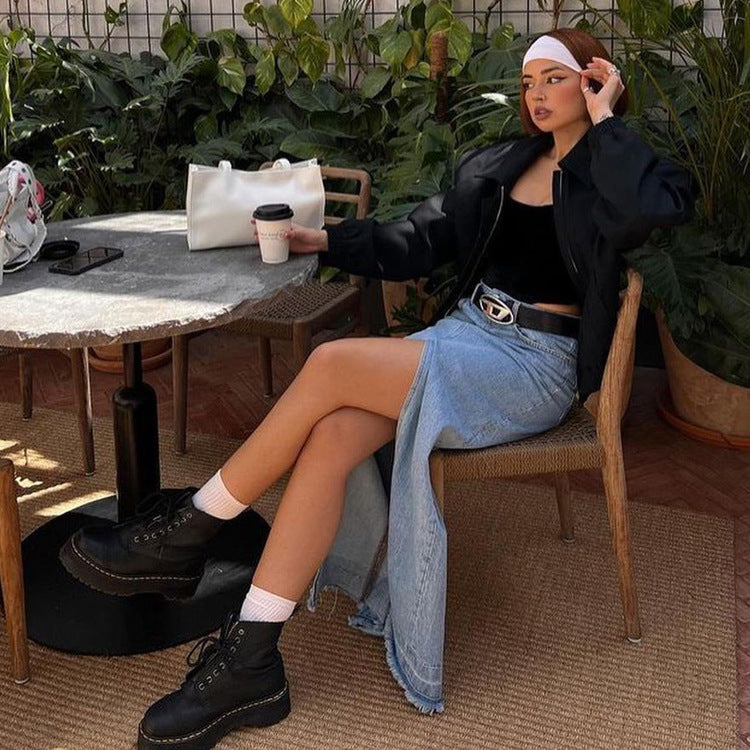 Vintage A Line Denim Long Skirts