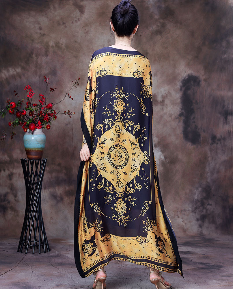 Vintage Print Summer Irregular Long Romper Dresses-Dresses-Free Shipping at meselling99