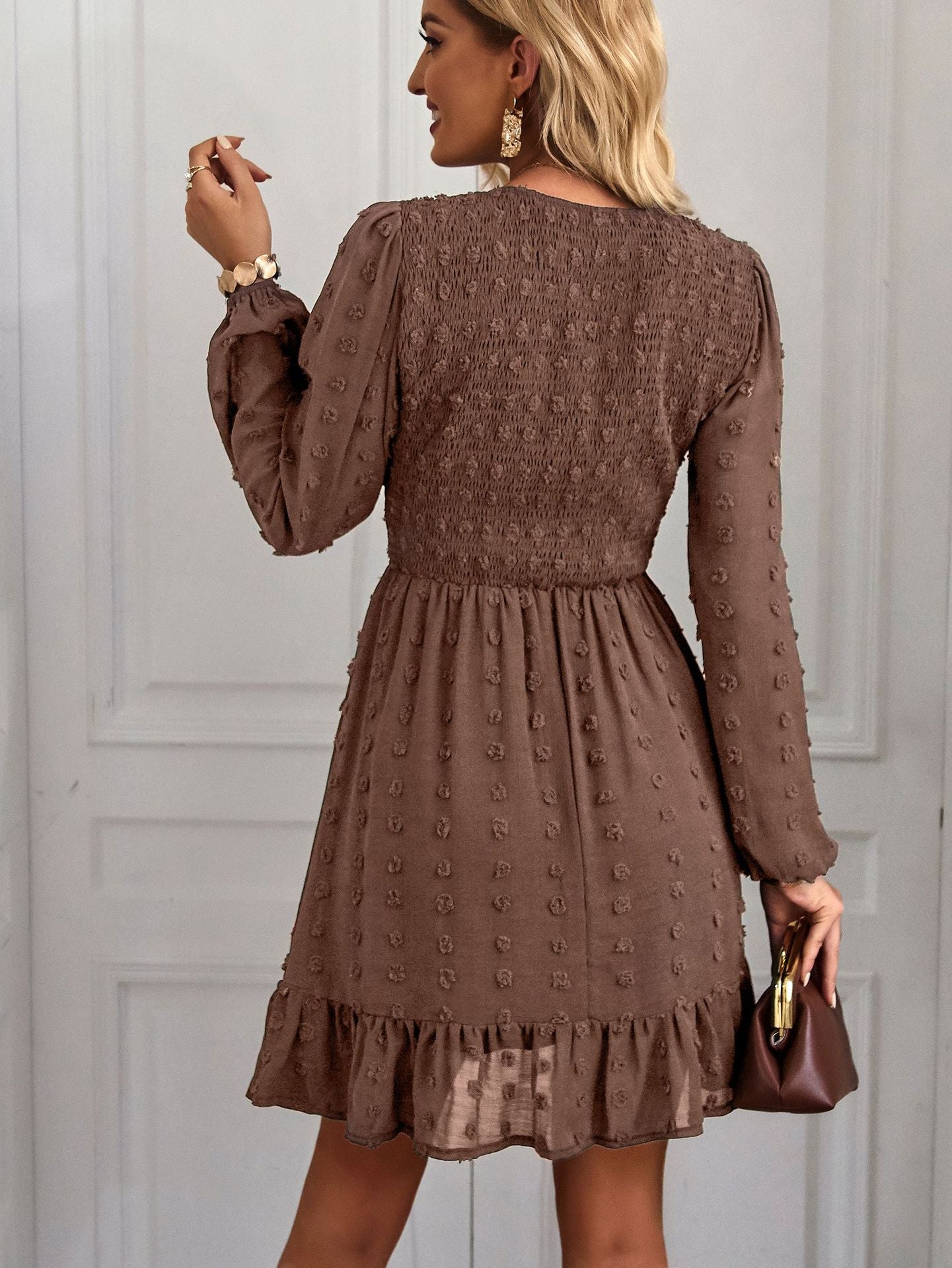 Casual  Long Sleeves Short Daily Dresses