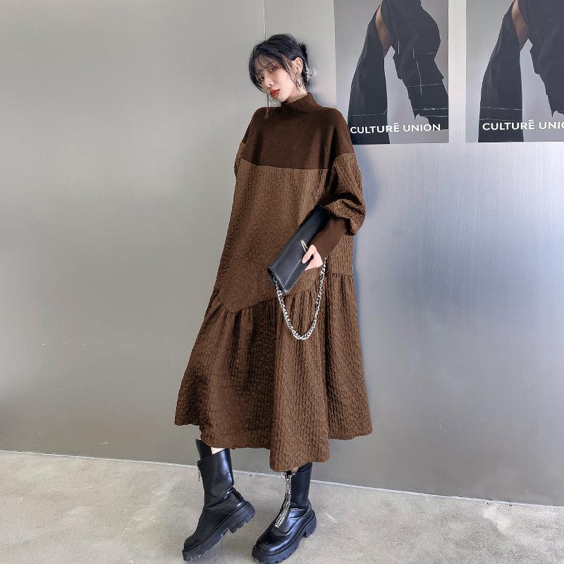 Classy Stand Collar Cozy Long A Line Dresses-Dresses-Free Shipping at meselling99