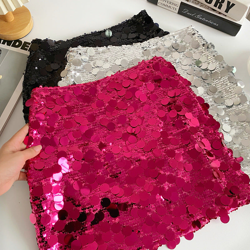 Sexy Sequined Summer A Line Mini Skirts