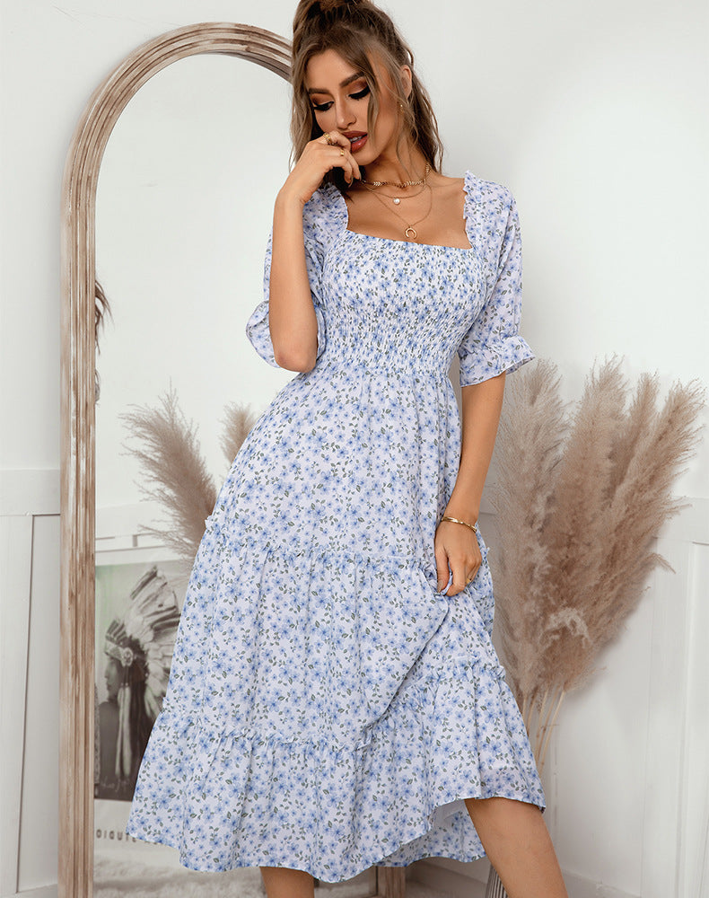 Elegant Half Sleeves Summer Midi Dresses