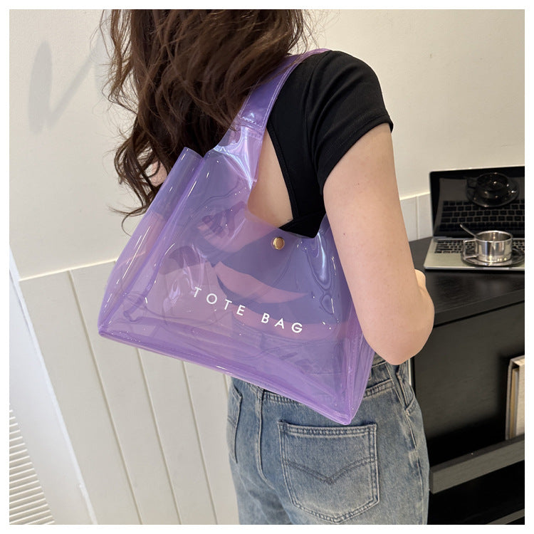 Chic PVC Clear Shoulder Bag