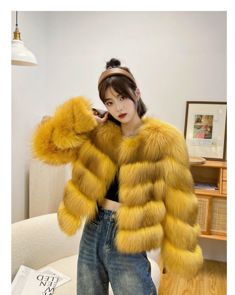 Luxury Winter Fox Fur Women Coats