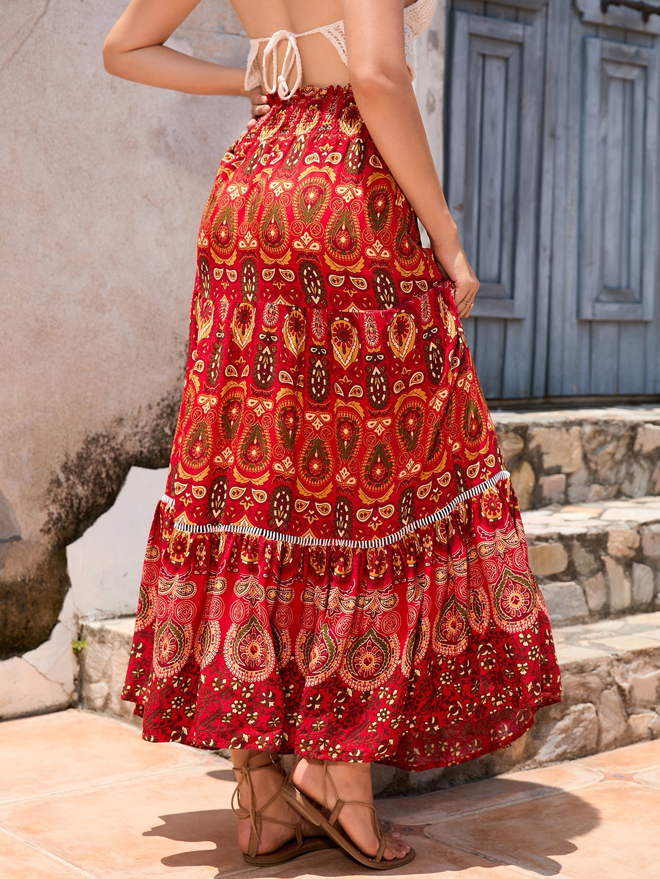 Bohemian Exotic Women Midi Skirts