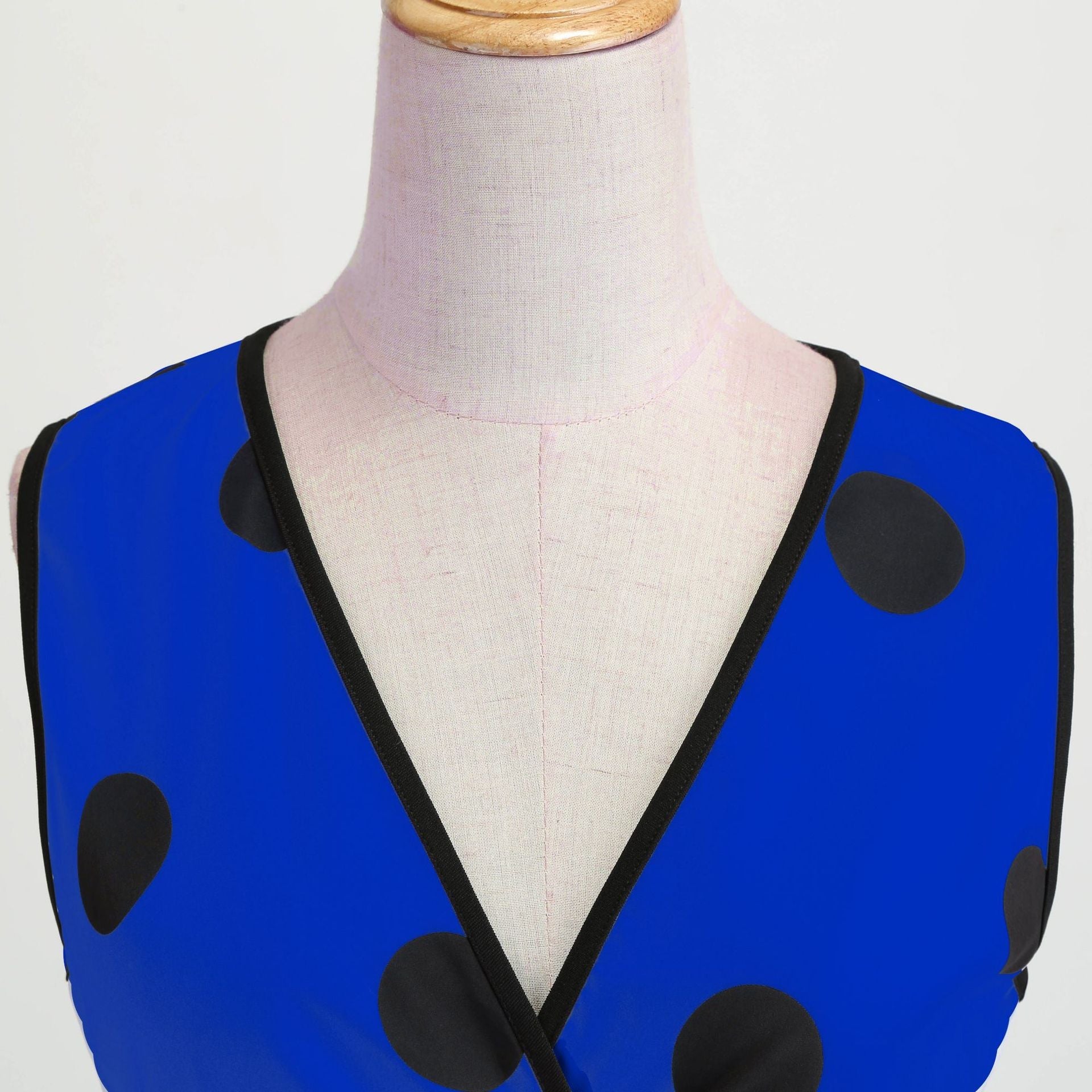 Summer Sleeveless Polka Dot Dresses-Dresses-Free Shipping at meselling99