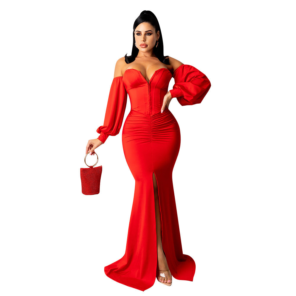 Sexy Off The Shoulder Night Party Dresses-Dresses-Red-S-Free Shipping at meselling99