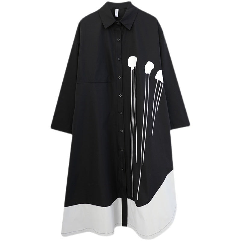 Elegant Long Sleeves Shirt Dresses for Women-Dresses-Free Shipping at meselling99