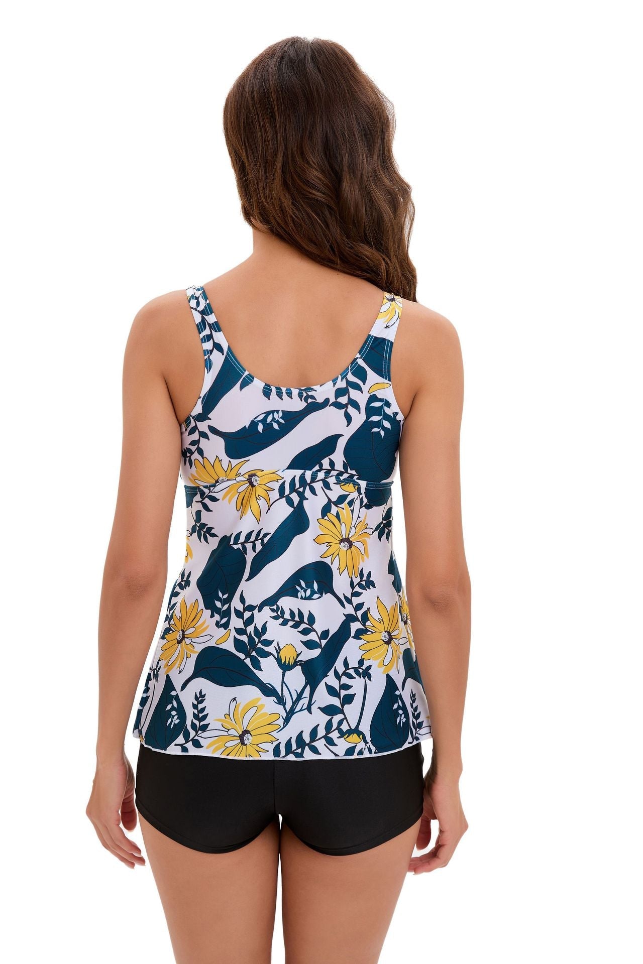 Women's Printed Multi-Colored Conservative Bikini Set