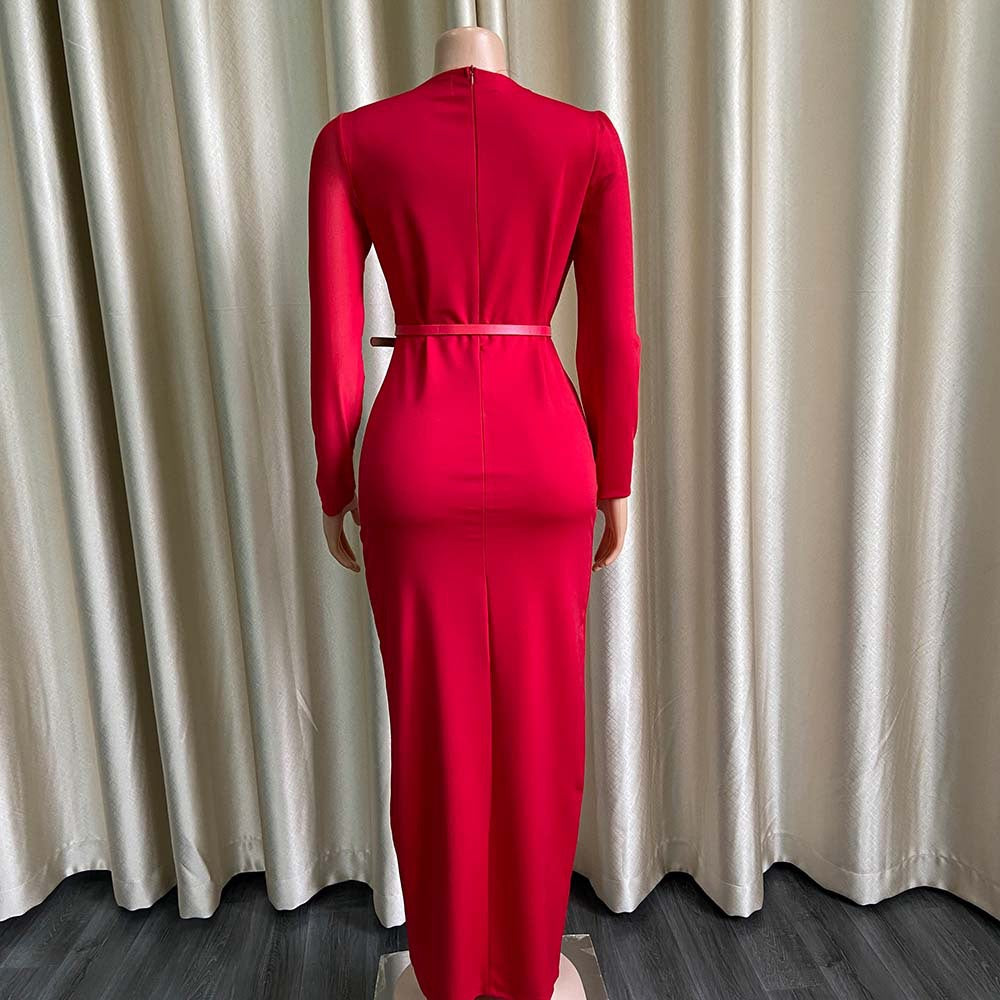 Sexy Split Front Plus Sizes Women Long Party Dresses-Dresses-Free Shipping at meselling99