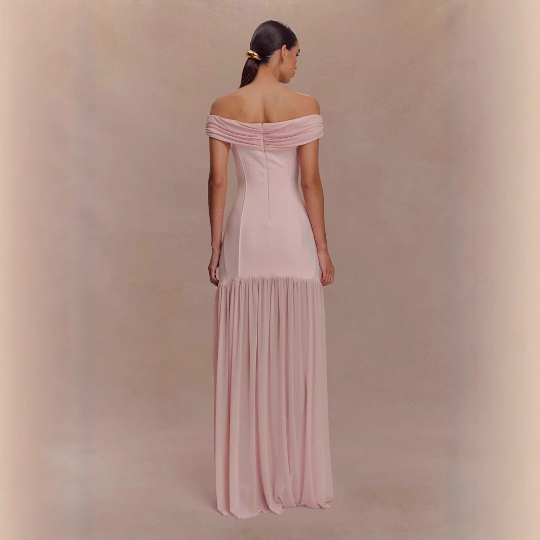 Elegant Floral Strapless Bodycon Dress