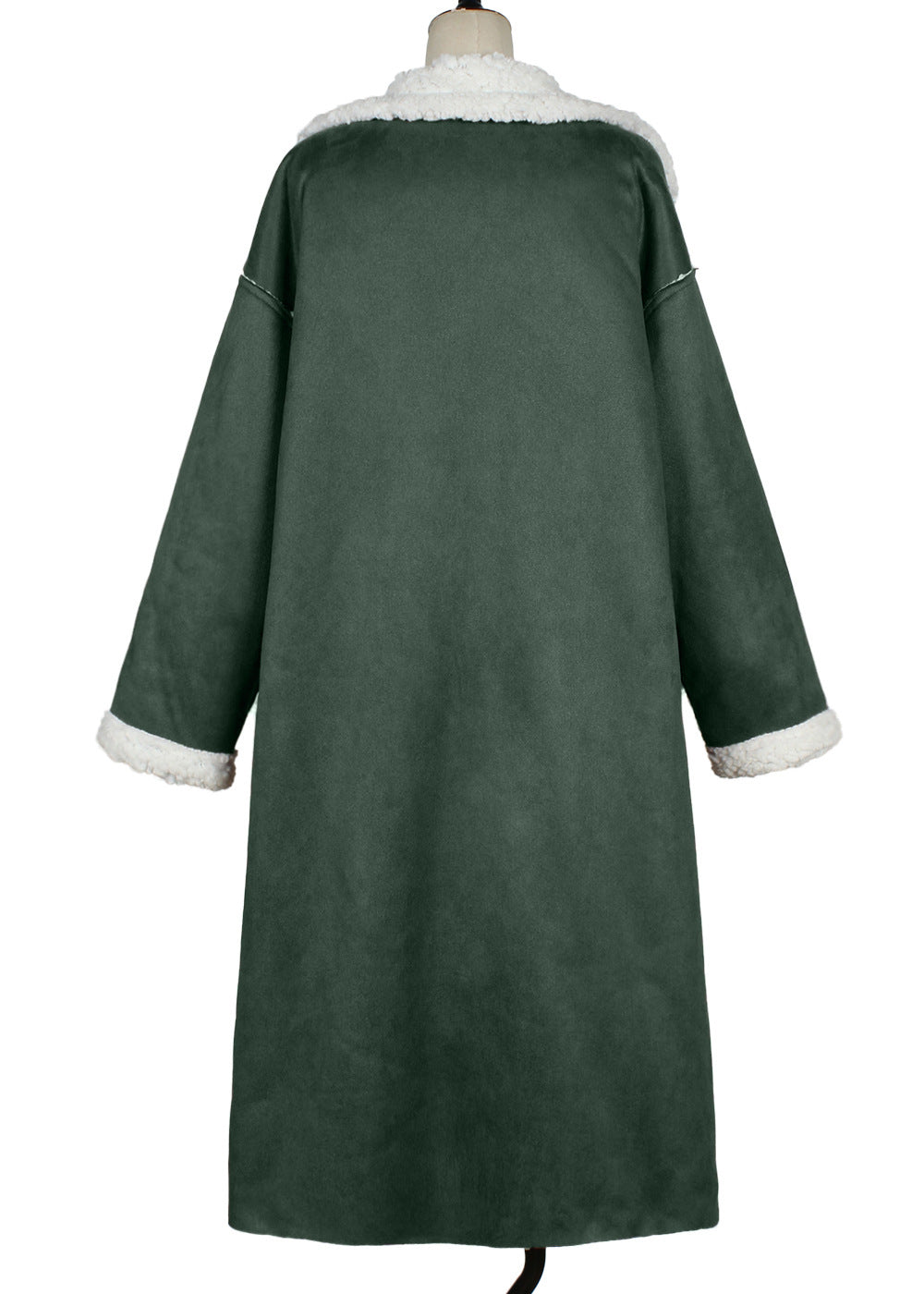 Women's Faux Leather & Fur Long Coat