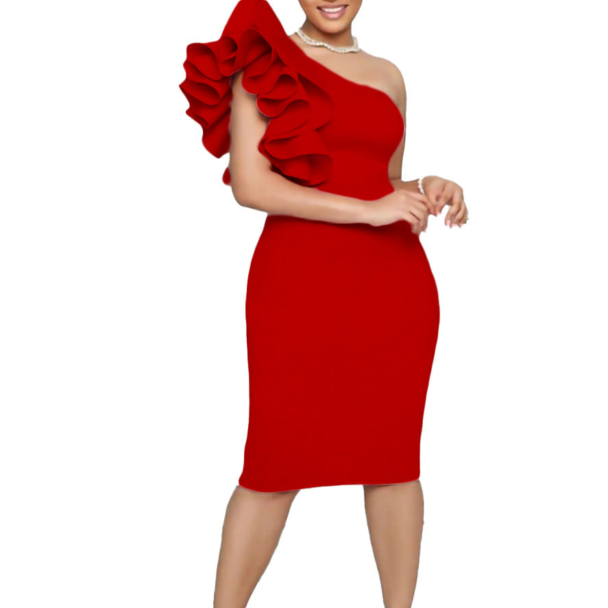 Summer One Shoulder Sexy Party Dresses for Women-Dresses-Free Shipping at meselling99