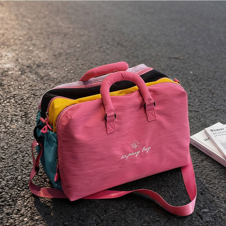 Oxford Color-Block Travel Tote