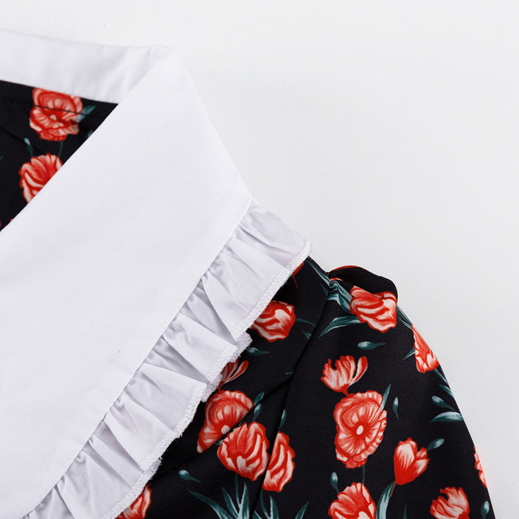 Women's Elegant Floral Print Dress