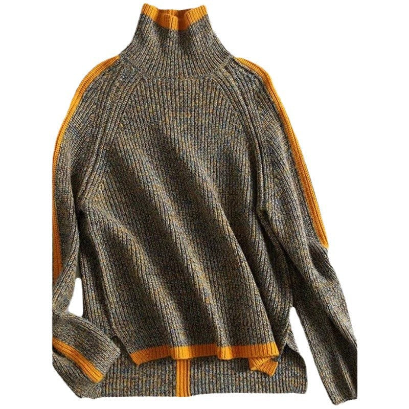 Women's High Neck Chunky Knit Sweater