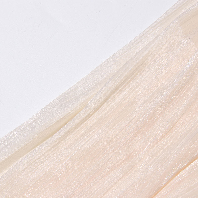 Designed Elegant Beach Vacation Dress – High-End Bubble Sleeve Maxi Dress