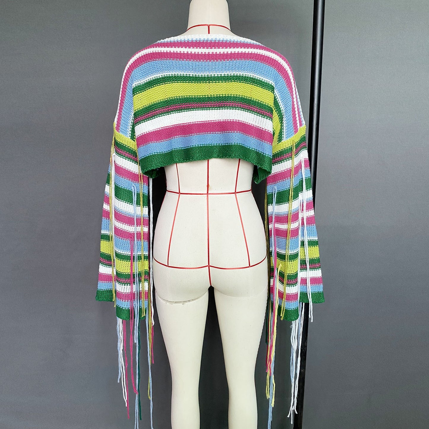 Casual Rainbow Tassels Loose Sweaters