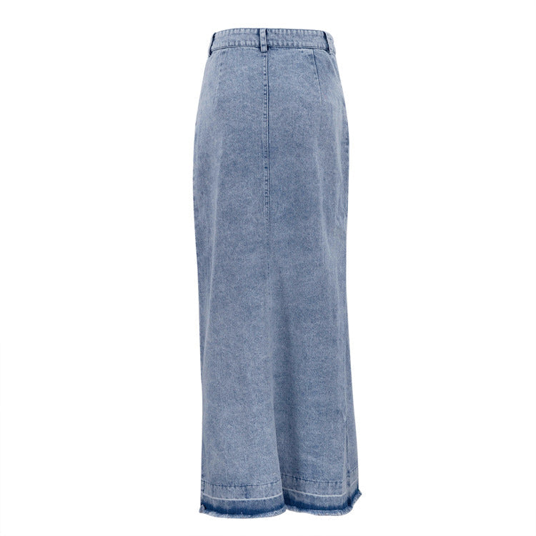 Vintage A Line Denim Long Skirts