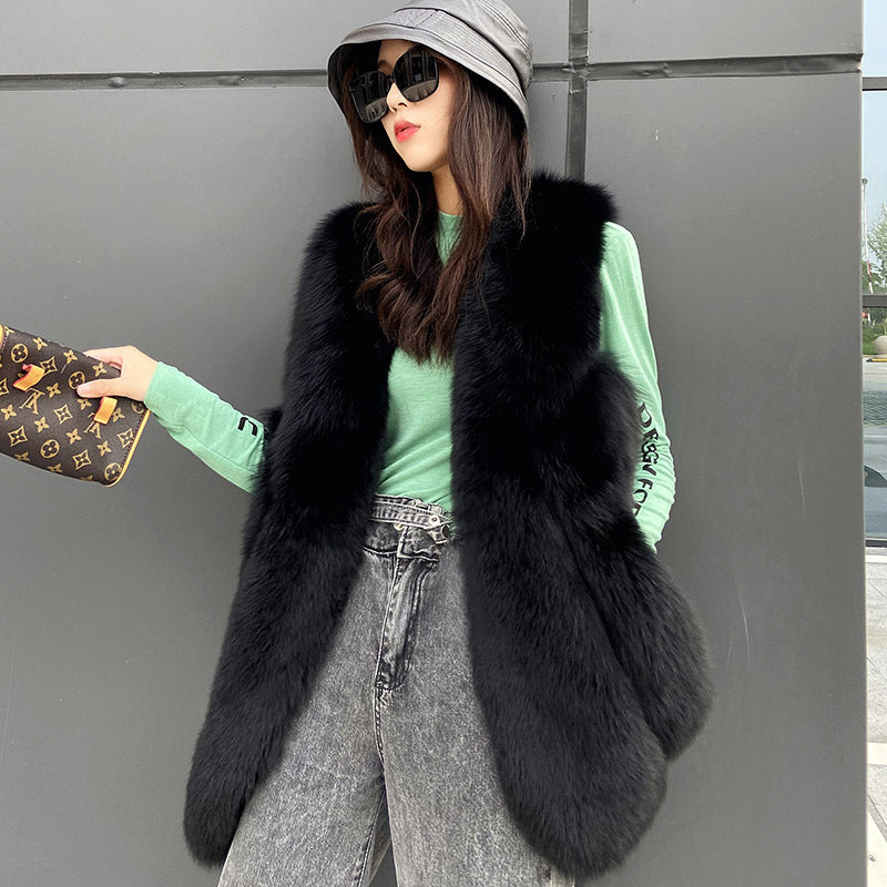 Fashion Artificial Fox Fur Vest