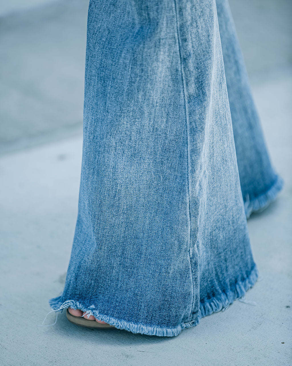 Casual High Waist Trumpet Denim Pants