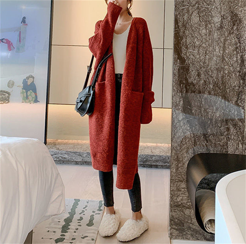 Casual Winter Long Knitted Coats for Girls