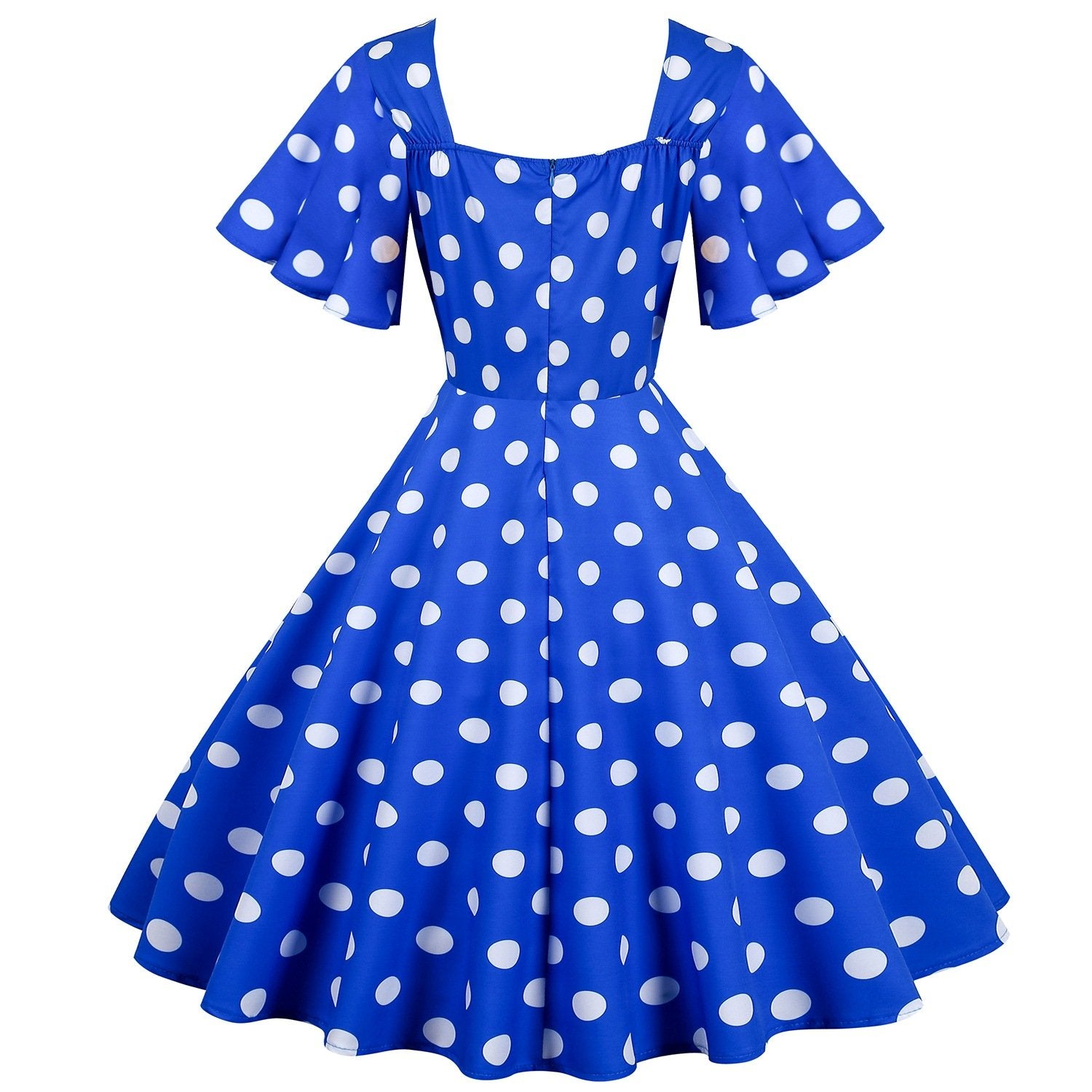 Retro Dot Print Short Sleeves Short Dresses-Vintage Dresses-Free Shipping at meselling99