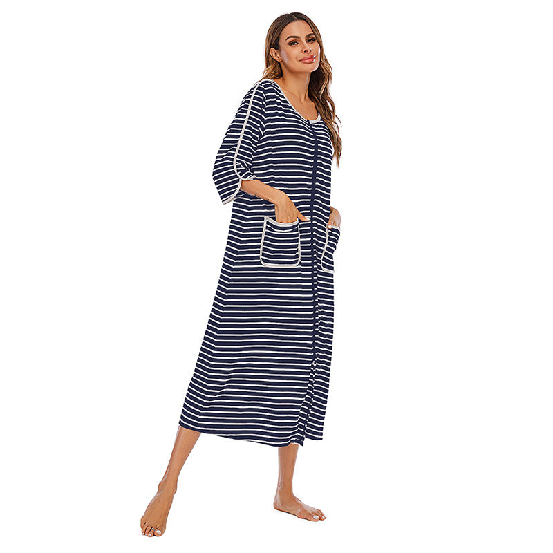 Casual Comfortable Plus Sizes Long Nightgown
