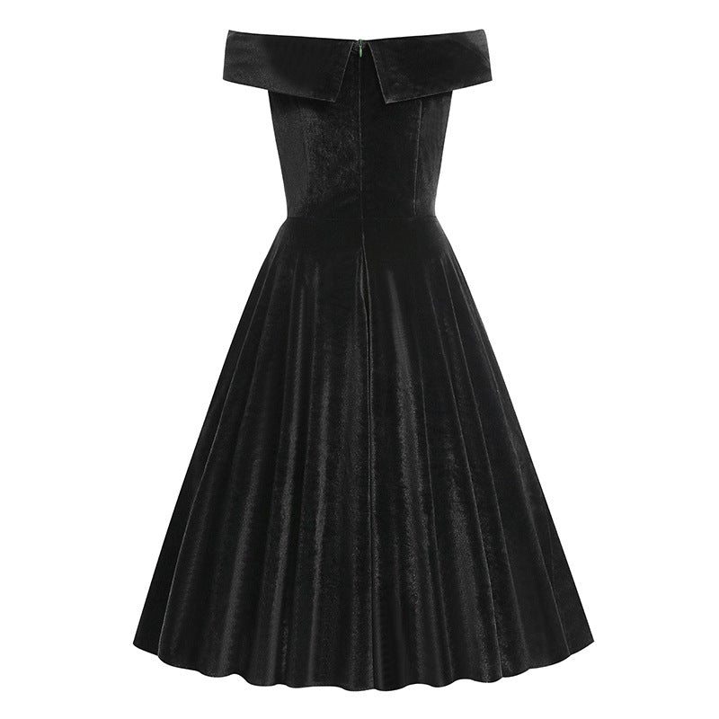 Off The Shoulder Merry Christmas Dresses-Dresses-Free Shipping at meselling99