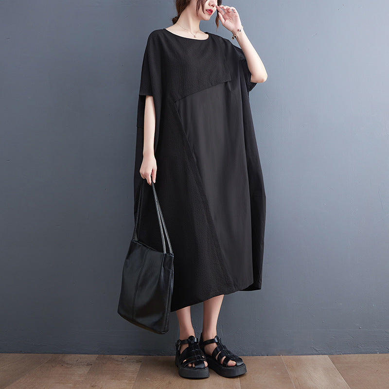 Summer Black Shirts Long Dresses-Dresses-Black-One Size-Free Shipping at meselling99