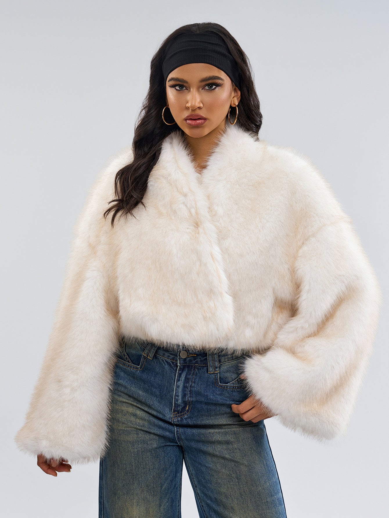 Retro Faux Mink Fur Short Coat Women’s – Reversible Plush Jacket