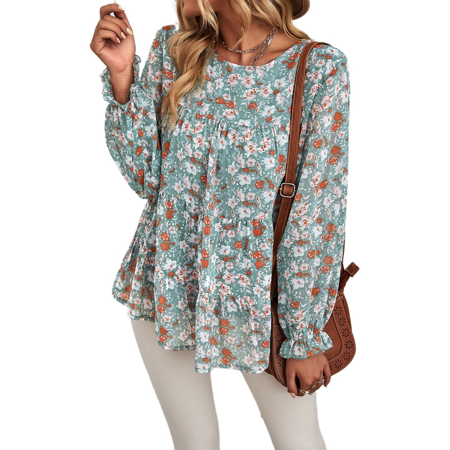 Casual Bohemian Long Sleeves Blouses