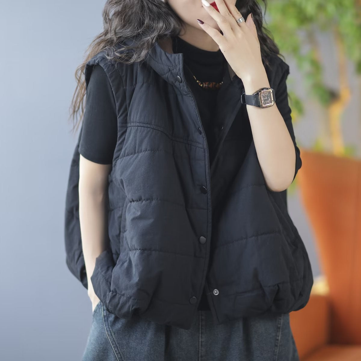 Casual Winter Sleeveless Cotton Vest