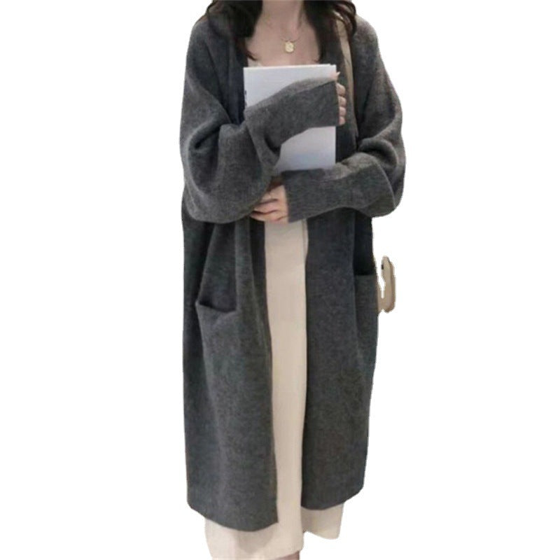 Casual Winter Long Knitted Coats for Girls